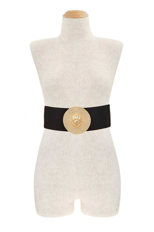 METAL LION BUCKLE AND ELASTIC BELT DB1197