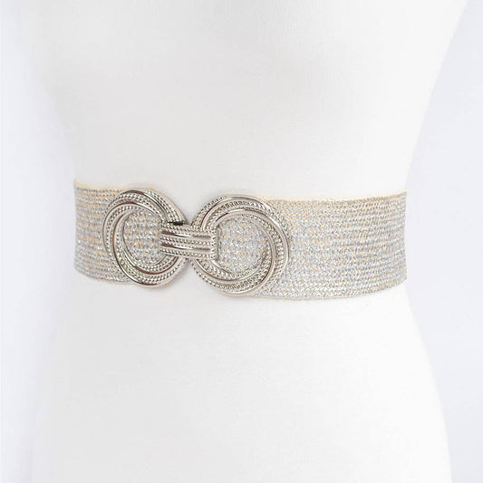 Double Metal Buckle Elastic Belt