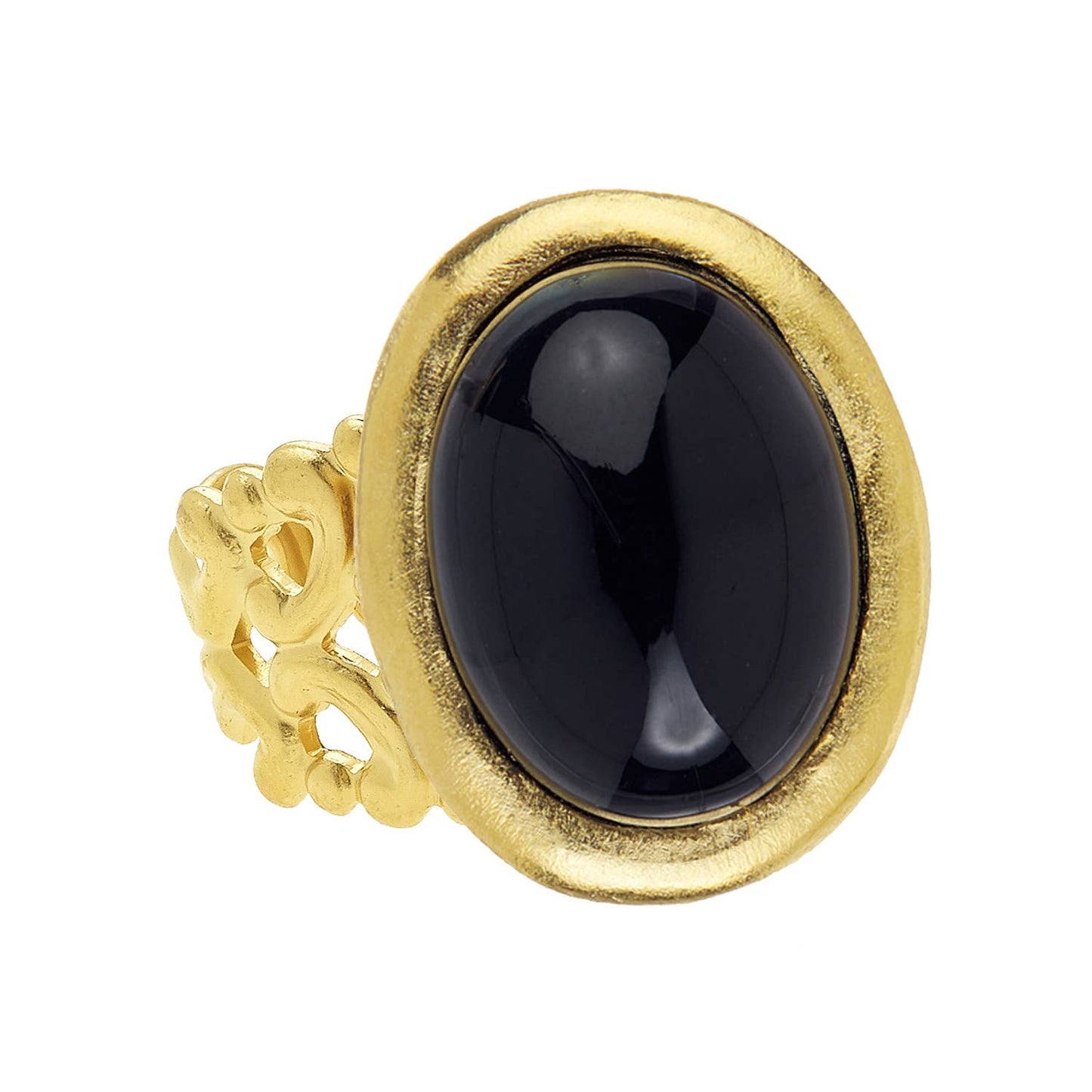 Black Onyx Cabochon Ring