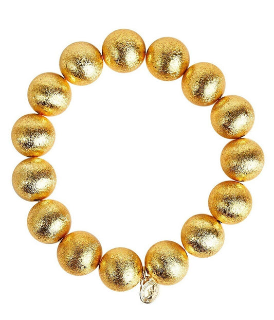 Georgia 14mm Brushed Gold Bracelet