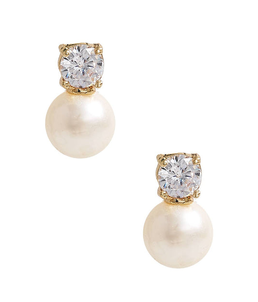 Lisi Lerch Carolyn - Big Rhinestone and Pearl Stud