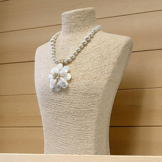 Pearl Blossom Statement Necklace