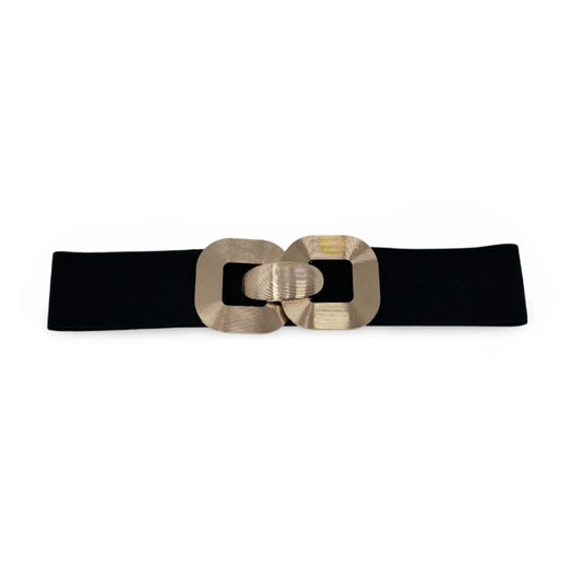 Brushed Gold Metal Stretch Belt