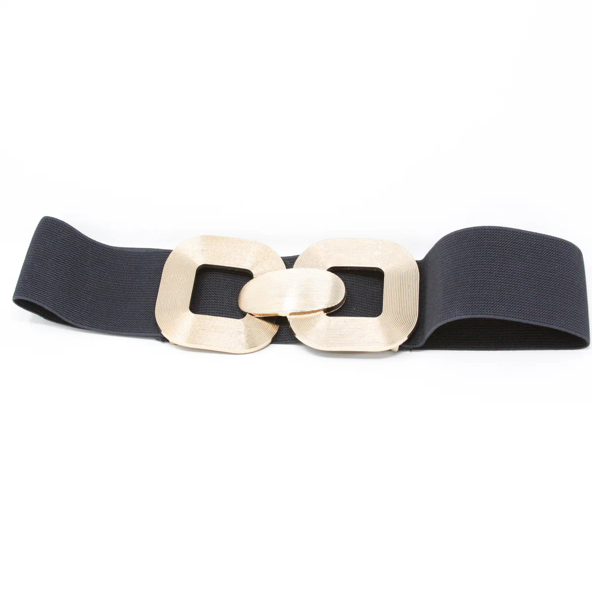 Brushed Gold Metal Stretch Belt