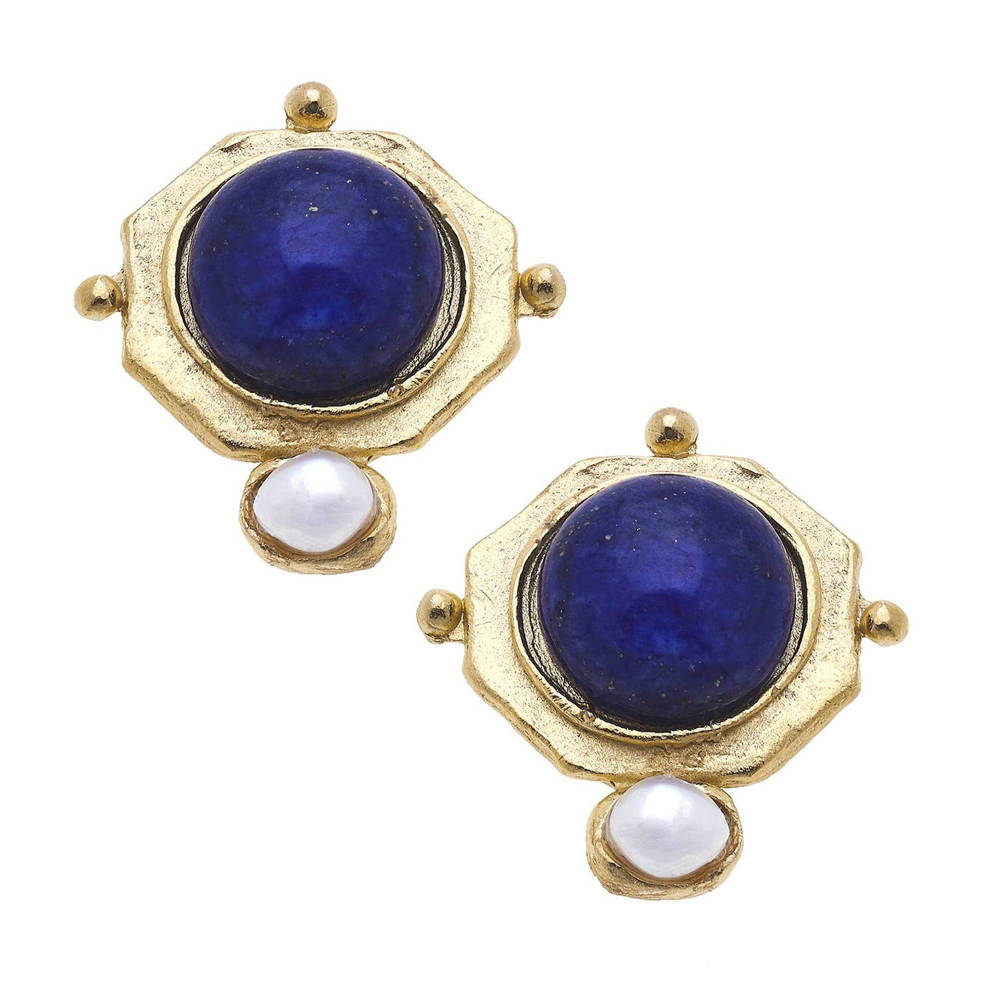 Becca Blue Lapis + Pearl Studs