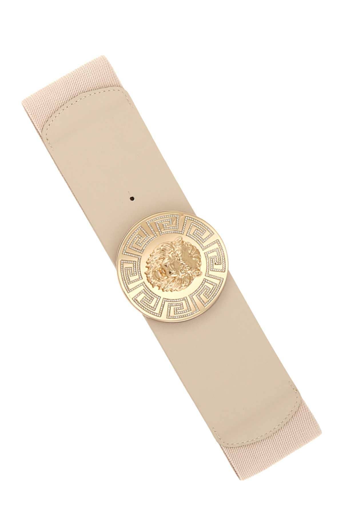 METAL LION BUCKLE AND ELASTIC BELT DB1197