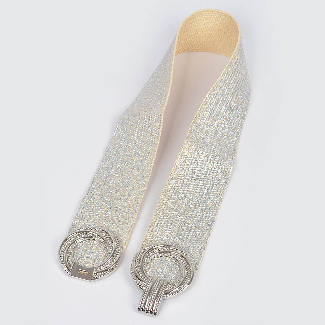 Double Metal Buckle Elastic Belt