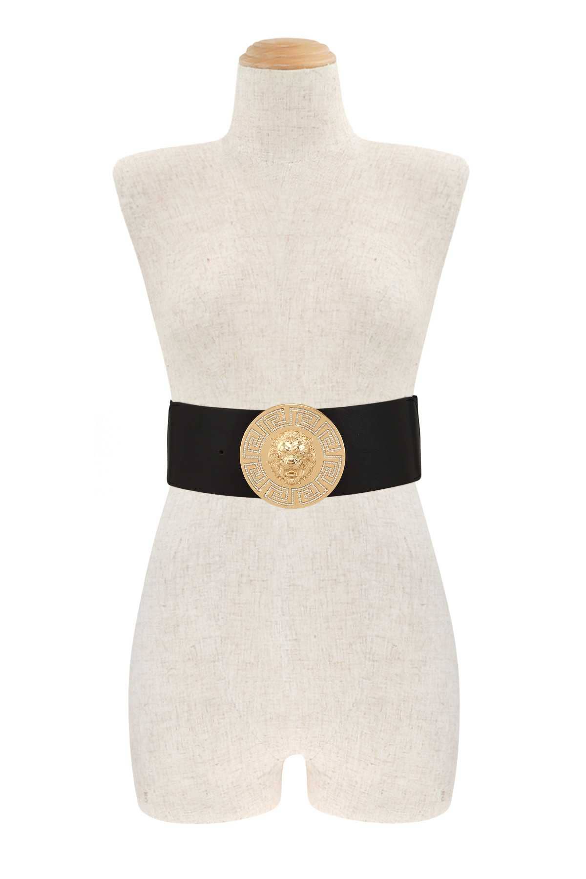 METAL LION BUCKLE AND ELASTIC BELT DB1197