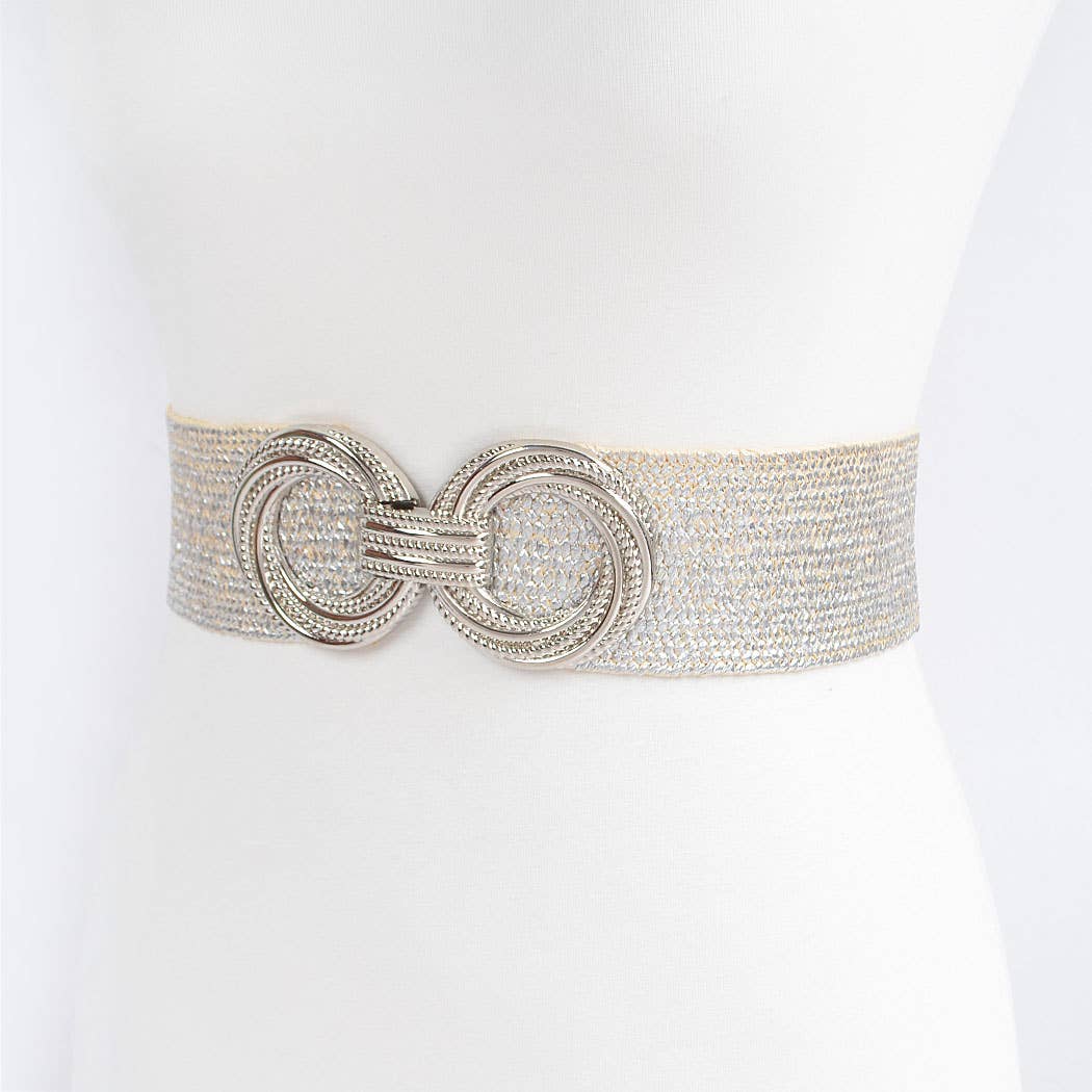 Double Metal Buckle Elastic Belt