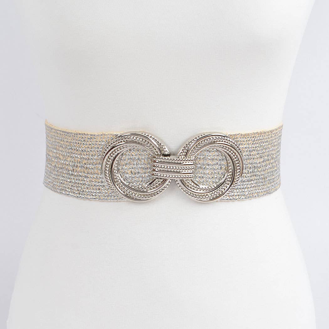 Double Metal Buckle Elastic Belt