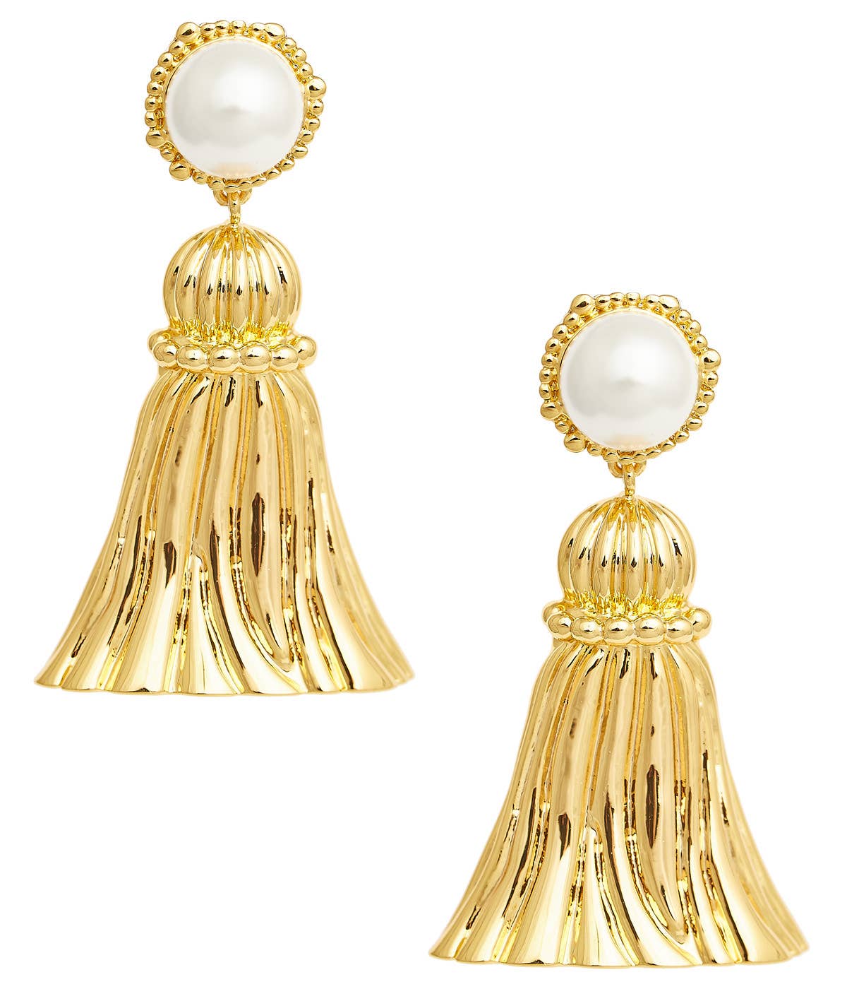 ANNIE TASSEL PEARL STUD