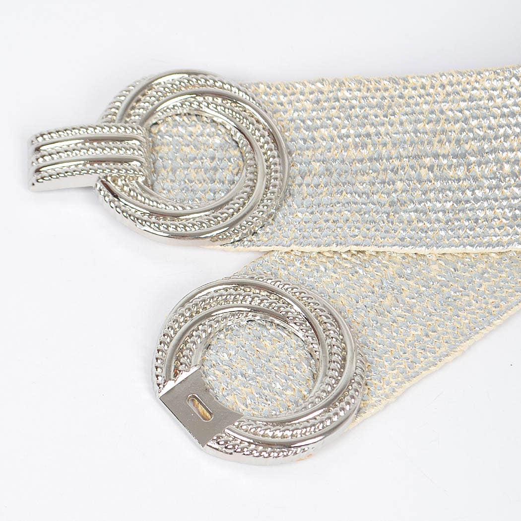 Double Metal Buckle Elastic Belt