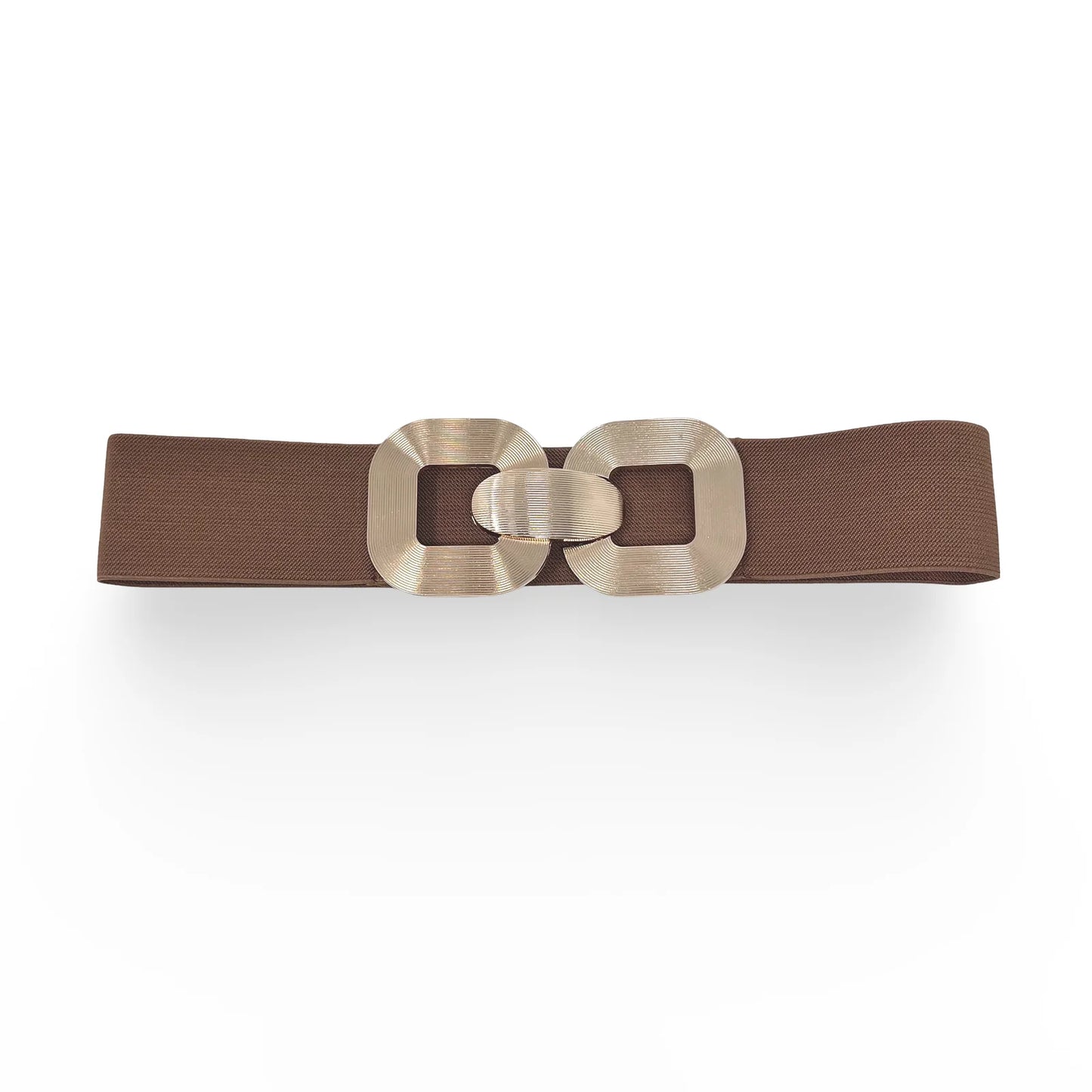 Brushed Gold Metal Stretch Belt
