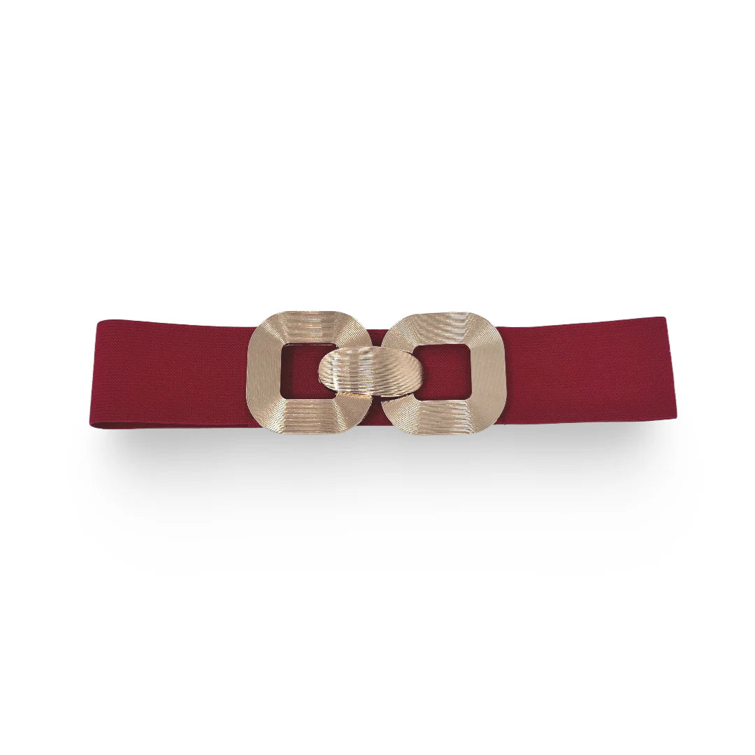 Brushed Gold Metal Stretch Belt