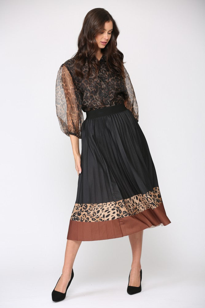 Marie Animal Print Skirt