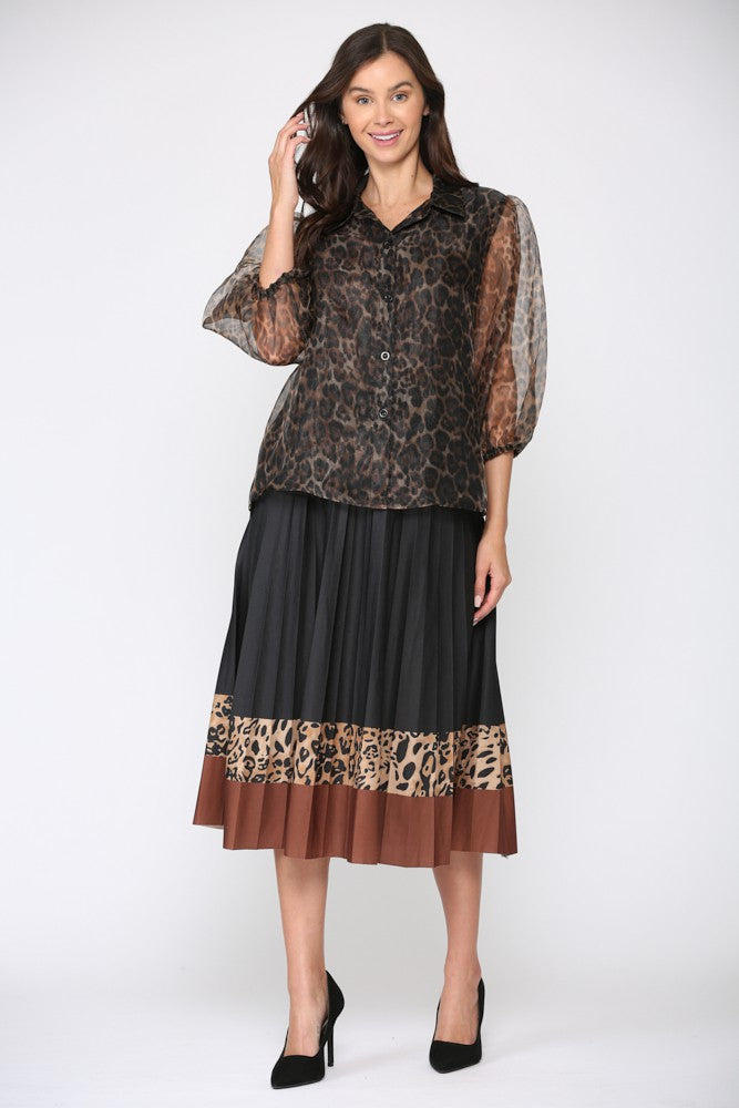 Marie Animal Print Skirt