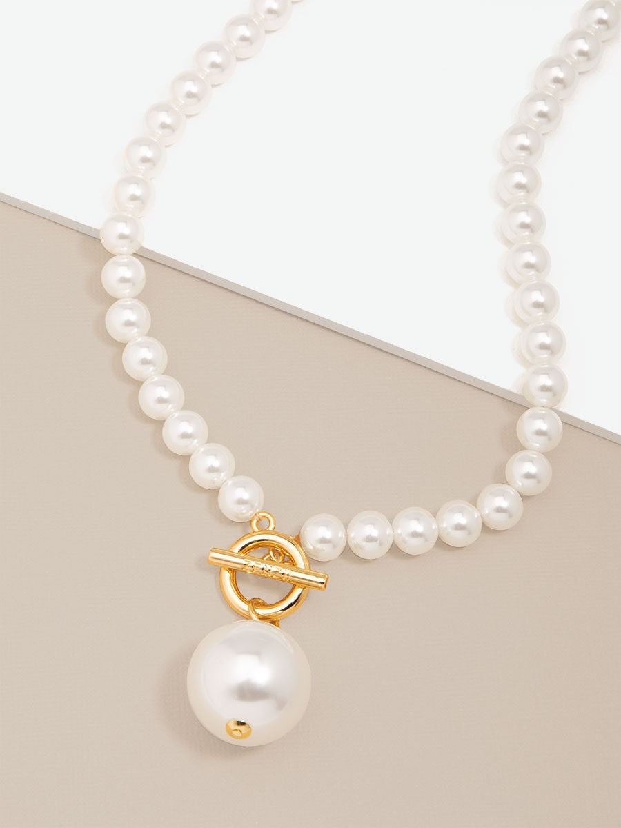 Pearl Pendant Collar Necklace