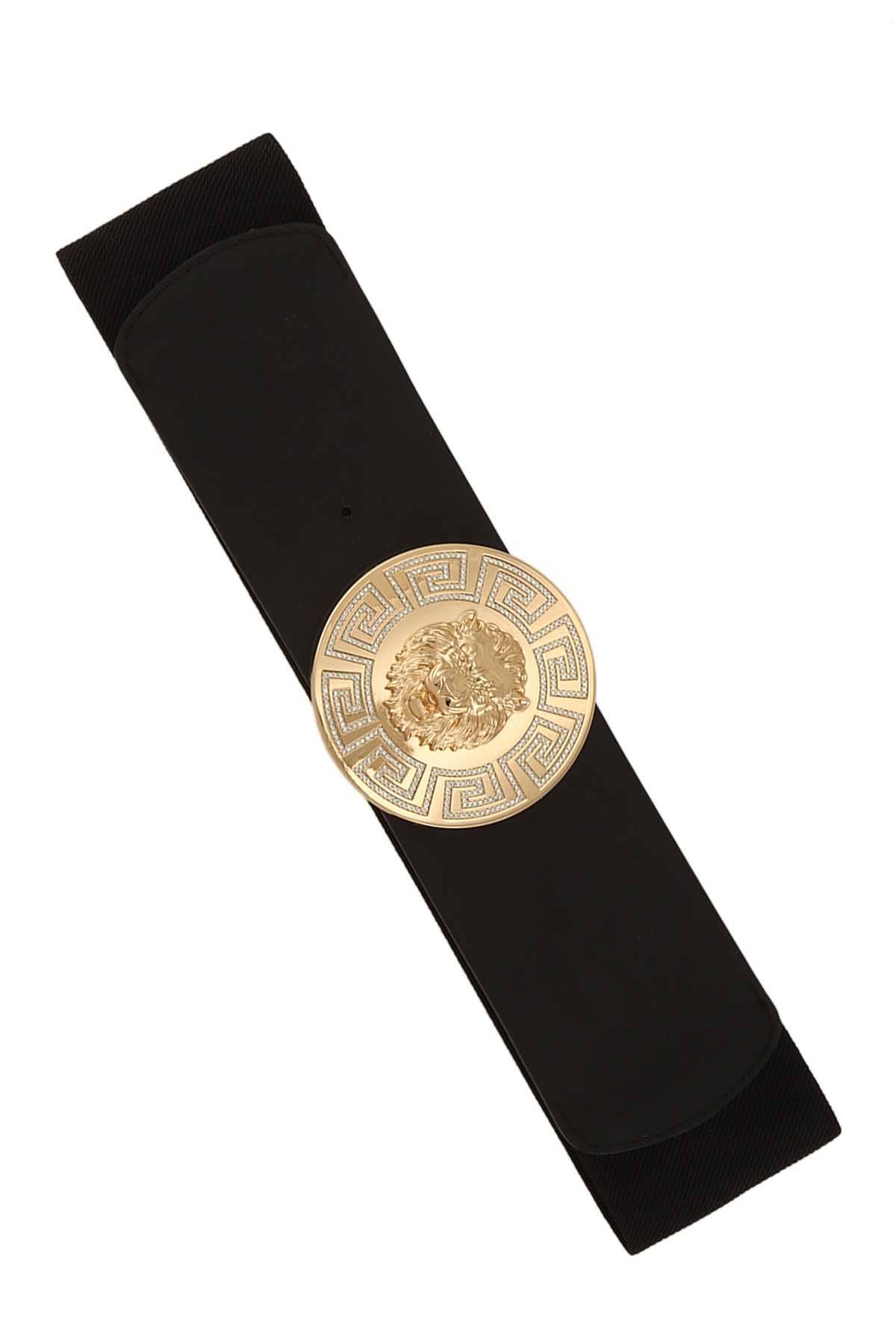 METAL LION BUCKLE AND ELASTIC BELT DB1197