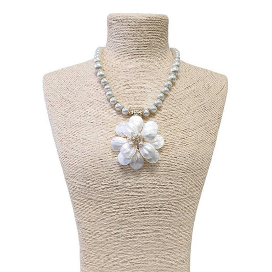 Pearl Blossom Statement Necklace